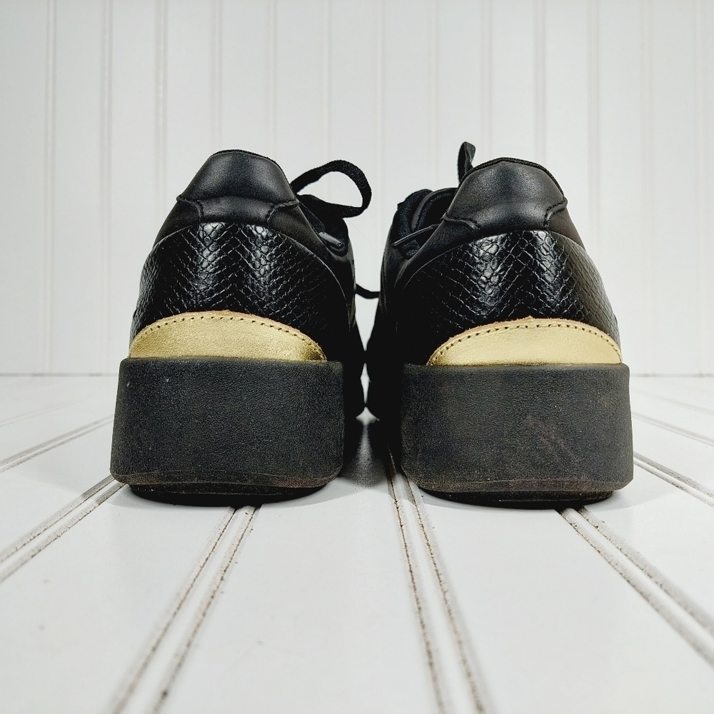 Ryka Paola Black Snakeskin Print Lace Up Athleisure Walking Sneakers I664 - Picture 6 of 12